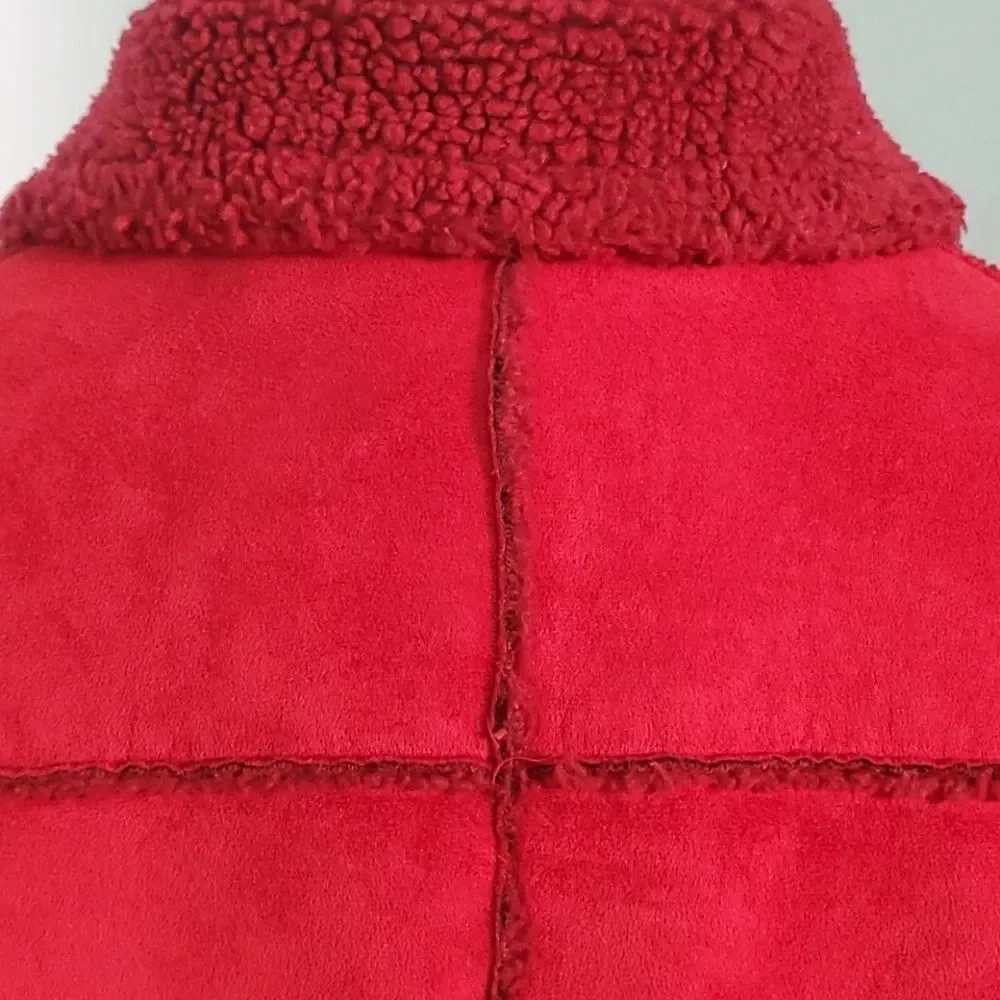 Style & co. Faux fur winter jacket.‎ Small. Beautiful shade of red. Very good.